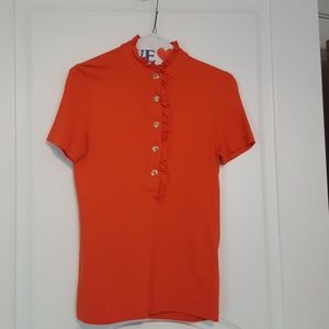 Tory Burch Lidia Polo XS Signature Orange